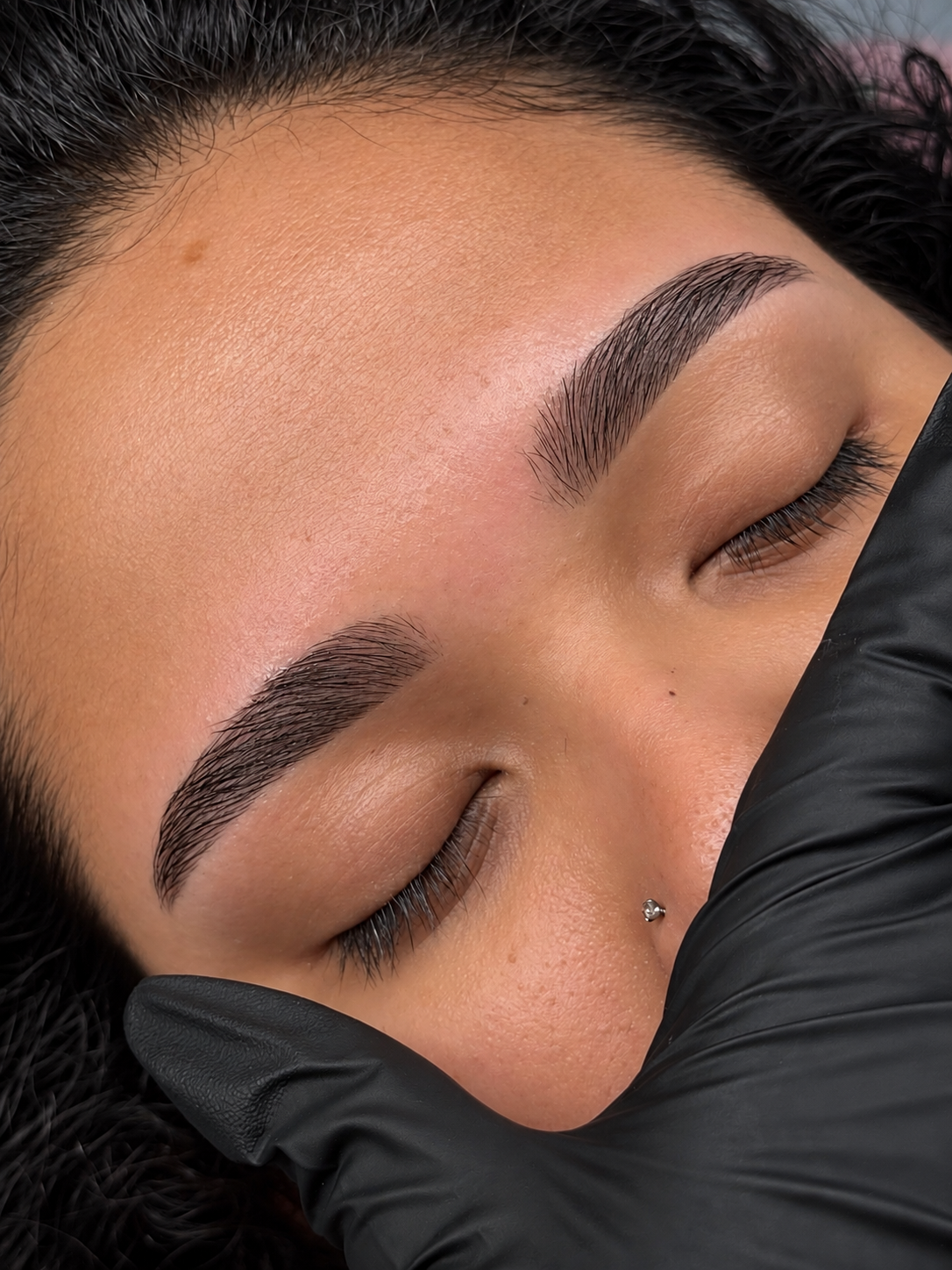 Cejas wax+brown lamination y hibrid tint