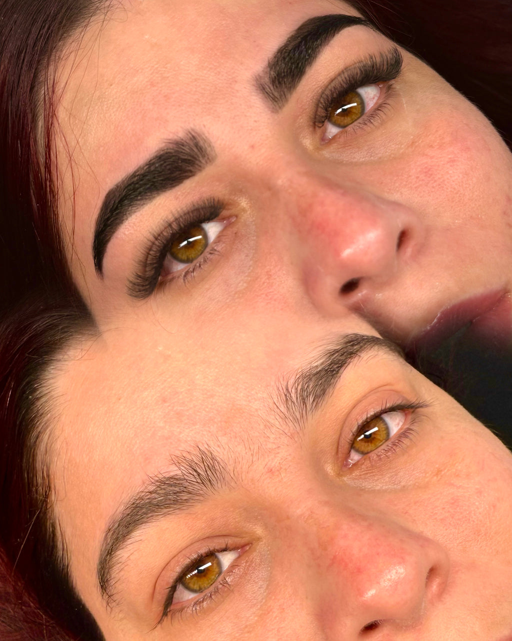 Cejas wax+brown lamination y hibrid tint
